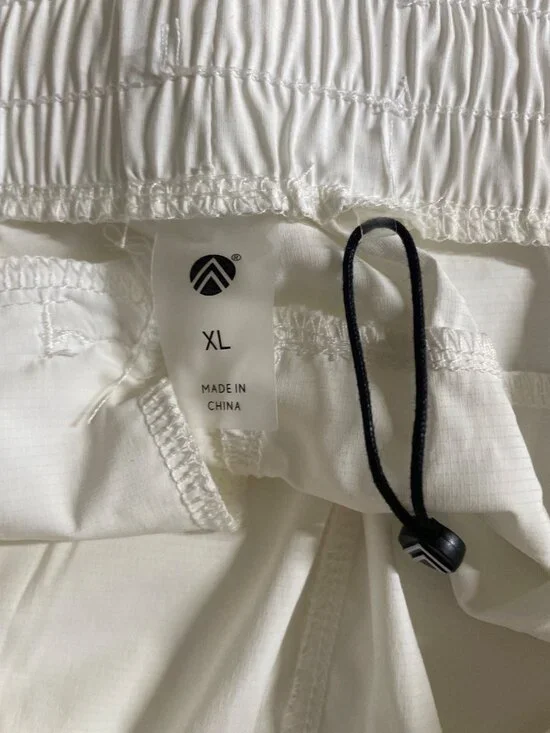 Traj3ctory Lightweight White Shorts With Gray Trim Elastic Waistband Womens XL - Picture 8 of 10